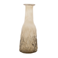 Vase Large dusty smoke 18x8cm, handmade & recycled glass